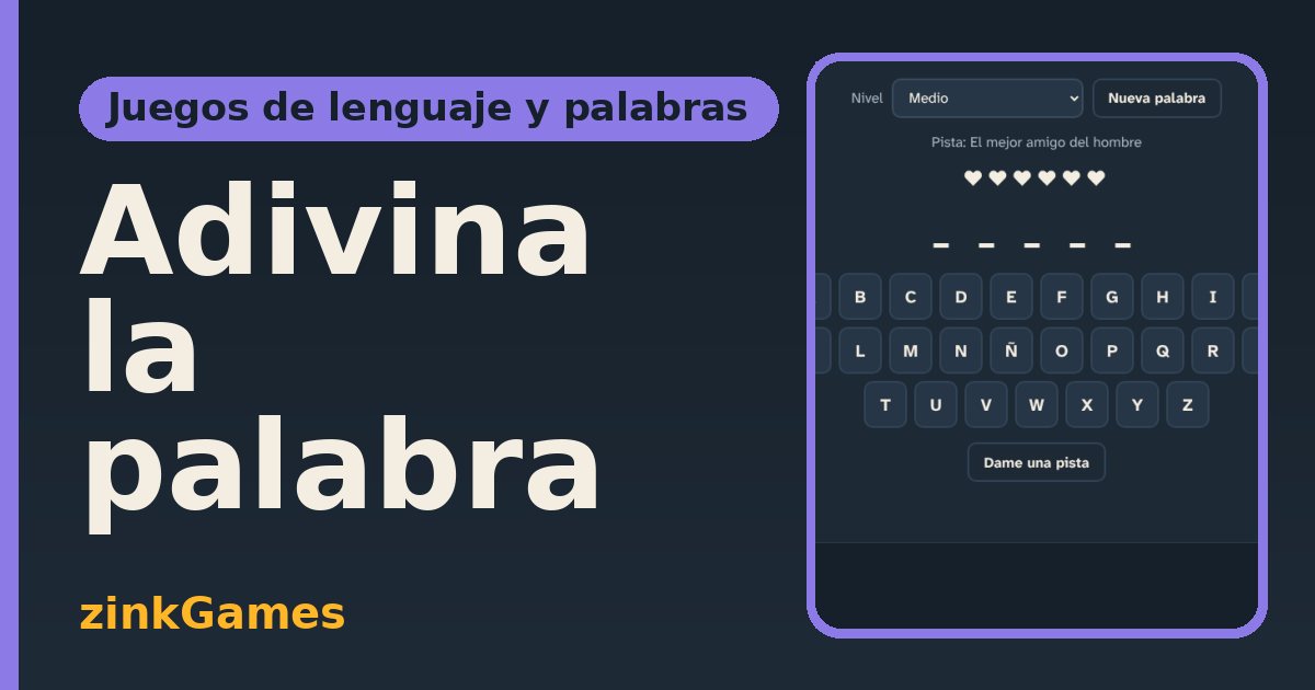 Captura del juego Adivina la palabra: Descubre la palabra secreta eligiendo letras. Seis intentos, pistas y tres niveles, con…