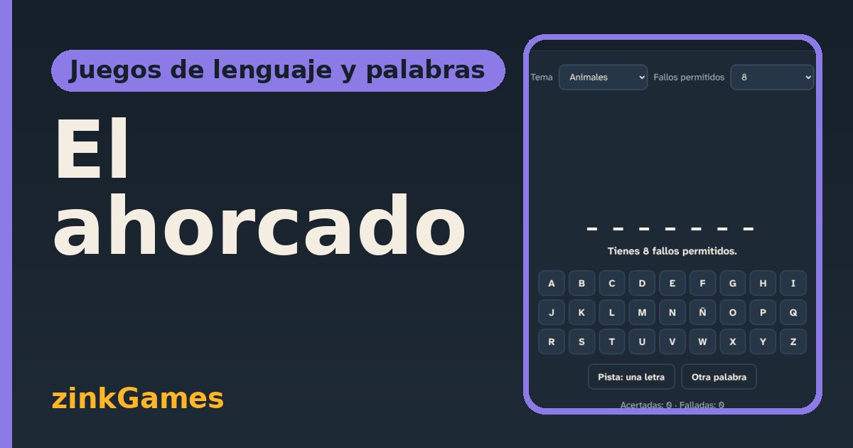 Captura del juego El ahorcado: El juego clásico de adivinar palabras letra a letra, con cinco temas, cien palabras…