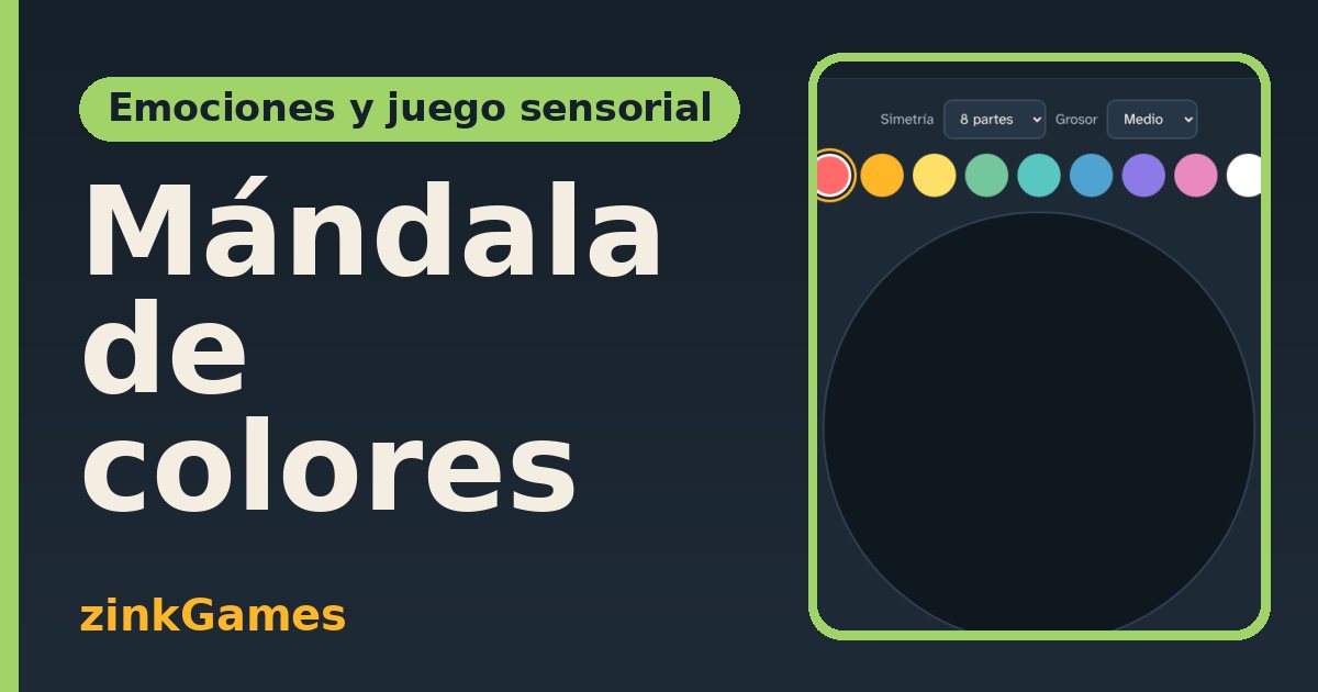 Captura del juego Mándala de colores: Dibuja con el dedo, el ratón o el teclado y tu trazo se repite en simétrico creando un…