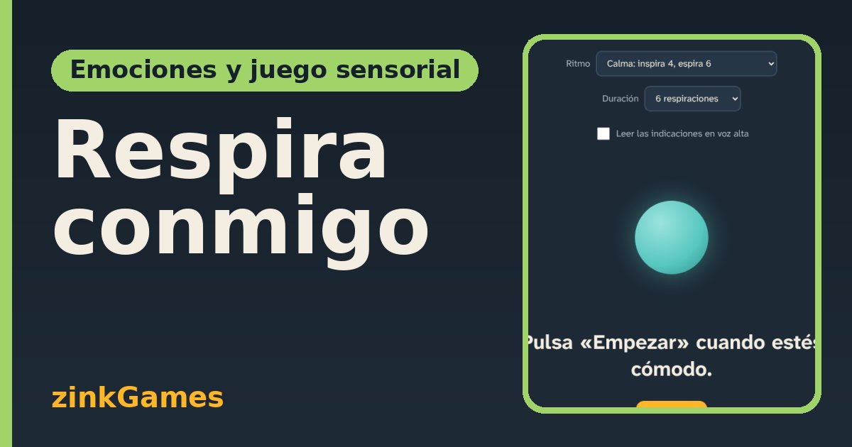 Captura del juego Respira conmigo: Ejercicio guiado de respiración con un círculo que crece y se encoge. Tres ritmos, sin…