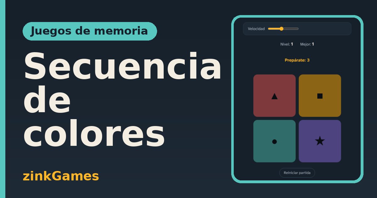 Captura del juego Secuencia de colores: Memoriza la secuencia de casillas que se iluminan y repítela. Cada casilla tiene un…